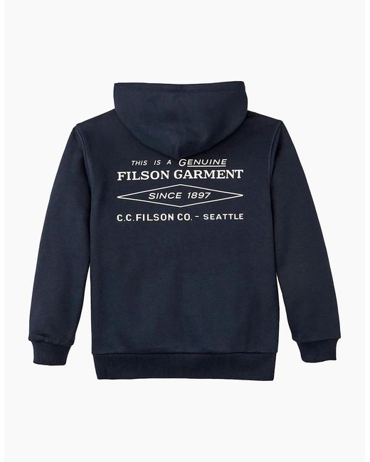 Filson Blue Prospector Graphic Hood for men