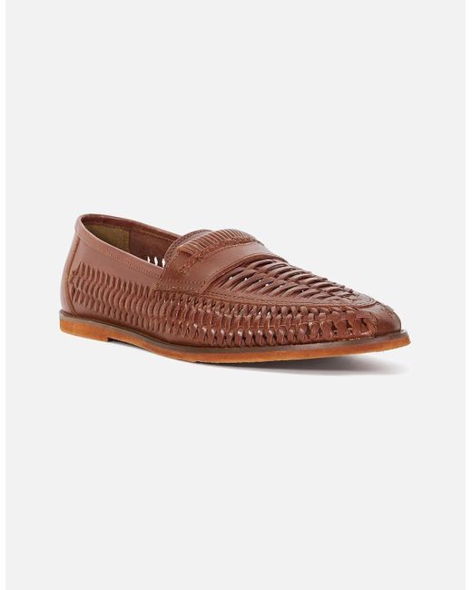 Dune Brown Brickles Loafers for men
