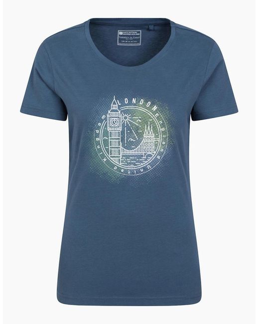 Mountain Warehouse Blue Ladies London Short-Sleeved T-Shirt