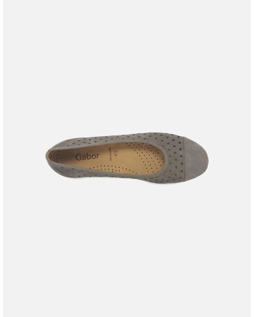 Gabor Blue Ruffle Punched Detail Casual Shoes