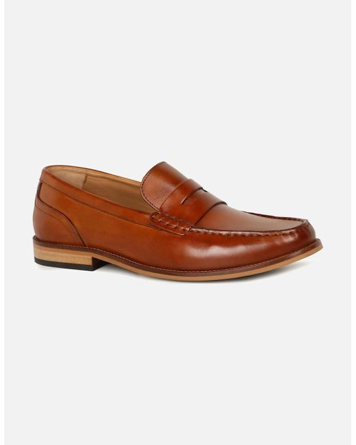 Base London Brown Garfield Penny Loafers for men