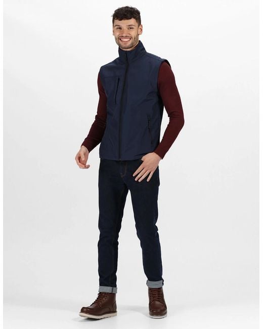 Regatta Blue Professional Softshell 3 Layer Body Warmer for men