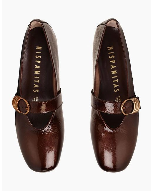 Hispanitas Brown Oslo Mary Jane Court Shoes