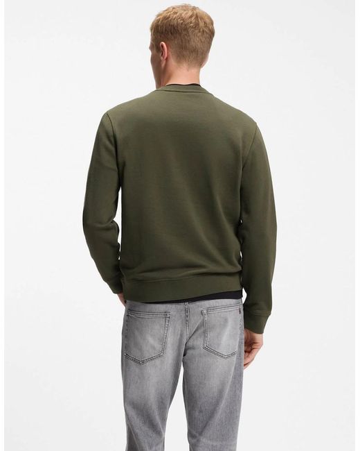 Boss Gray Boss Westart Crew Neck Sweatshirt With Logo Patch for men