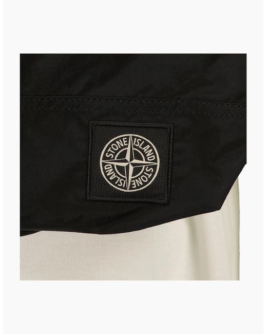 Stone Island Black Nylon Metal Backpack for men