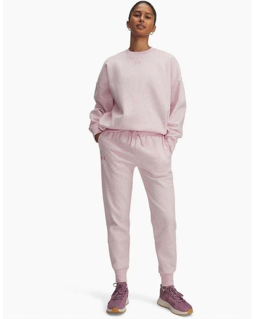 Under Armour Pink Ua Rival Solid Slim Joggers
