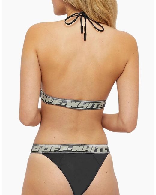 Off-White c/o Virgil Abloh White Logo Band Bikini Swim Wear