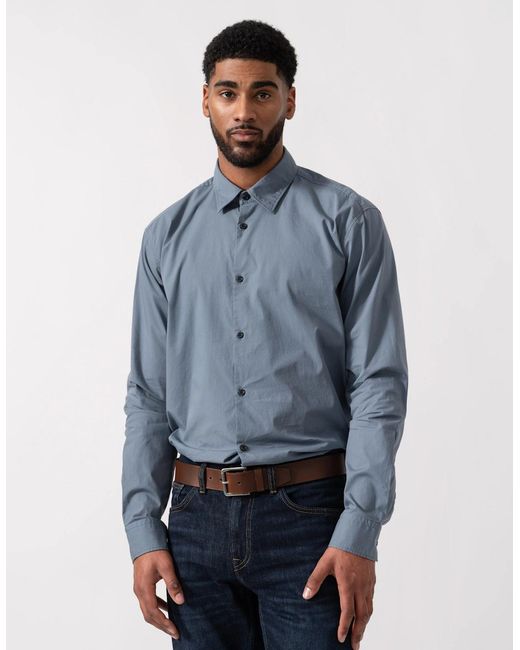 Boss Blue Hugo Ermo Slim-Fit Shirt for men
