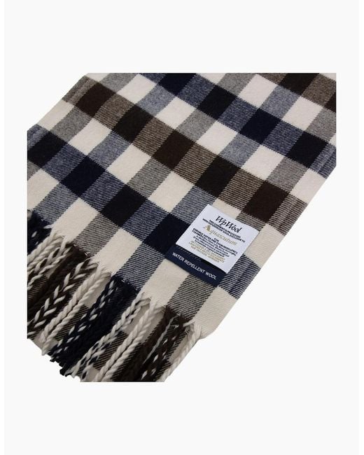 Aquascutum Metallic Water Repellent Macro Club Check Scarf Macro Club Check 30 for men