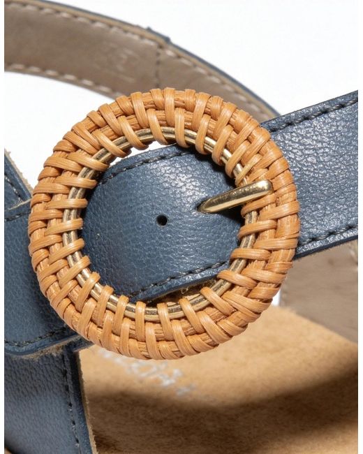 Remonte Blue D0Q52 Cross Strap Sandals Denim