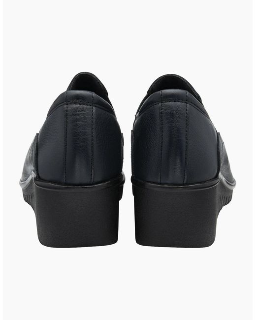 Lotus Black Delmar Wedge Shoes