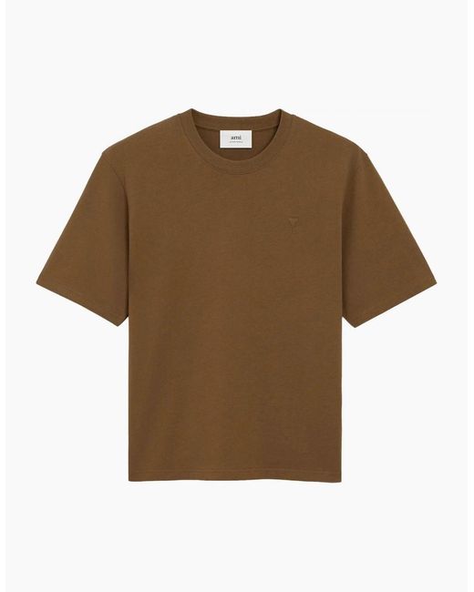 AMI Brown Heavy Organic Cotton T-Shirt