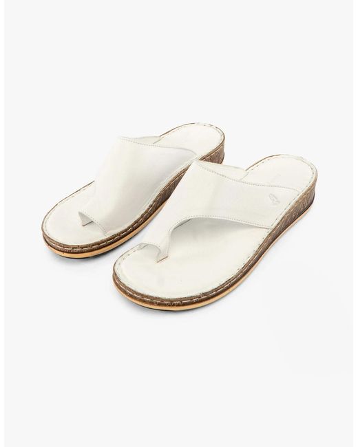 Hush Puppies White Elissa Toepost Sandals