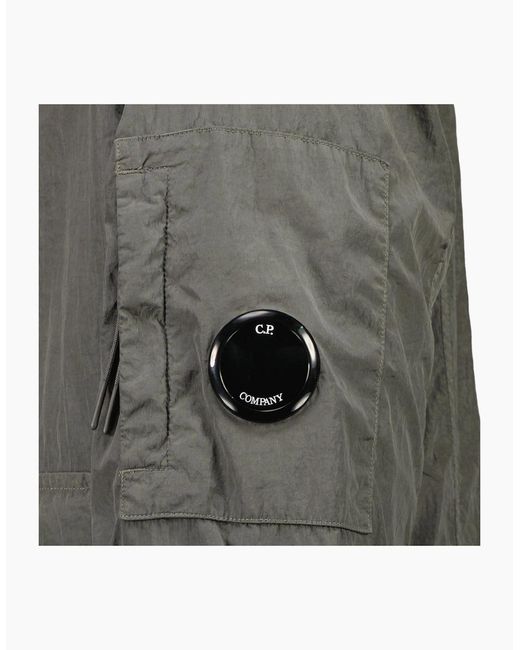 C P Company Gray Chrome-R Lens Bomber Jacket for men