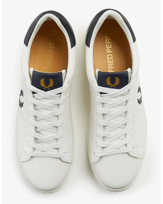 Fred Perry White Spencer Leather Trainers Nos for men