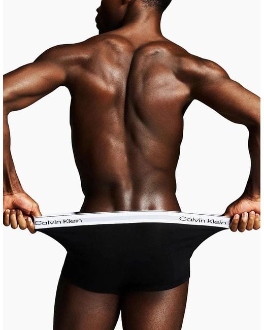 Calvin Klein 3-Pack Icon Cotton Stretch 'Relaxed Dart' Boxer Trunks, /Glacier/Bluebell for men