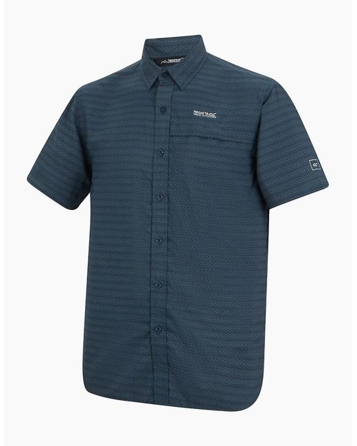 Regatta Blue Mindano Triangle Short-Sleeved Shirt for men