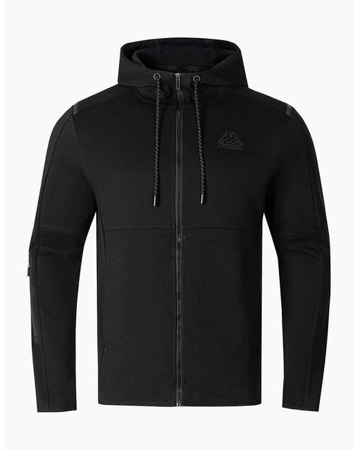 Kappa Black Tfleece Zipullover Hoody for men