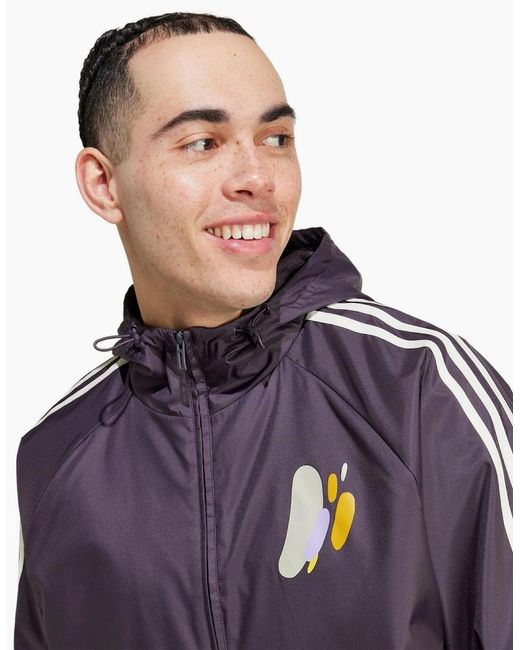 Adidas Purple Szn Wb Anorak for men