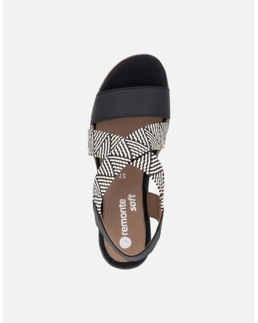 Remonte Black Ladies Sandal D2L54-03