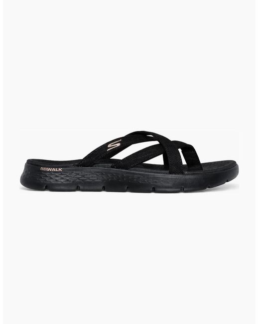 Skechers Go Walk Black Flex Sandal-Ssselena Mules Sandals