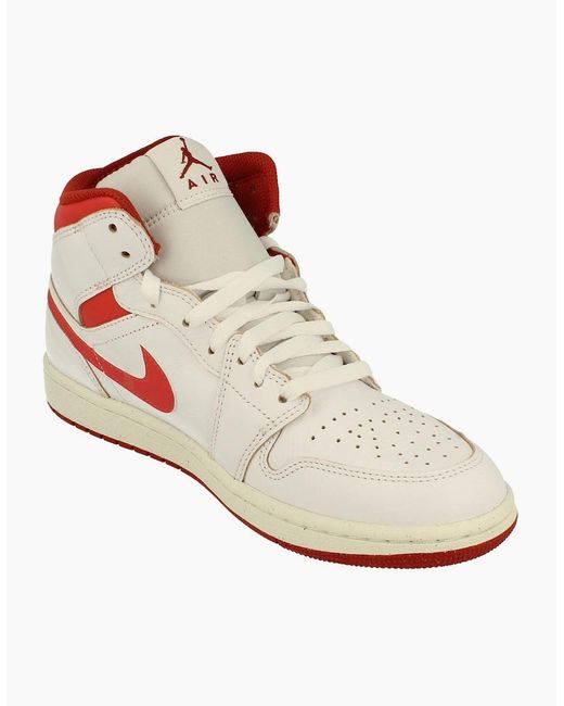 Nike White Air Jordan 1 Mid Se Trainers Fj3458 160 for men