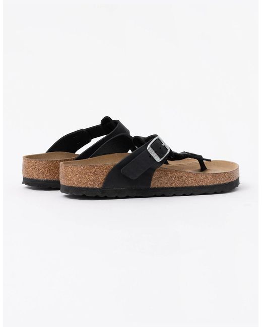 Birkenstock Gizeh Brown Braided Natural Oiled Leather Sandals