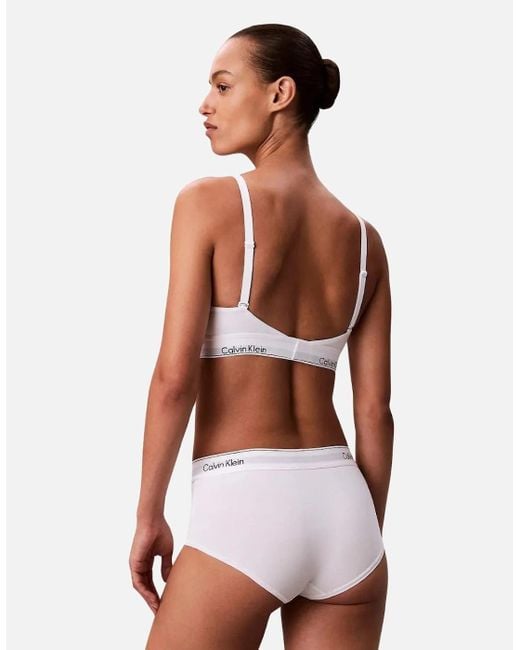 Calvin Klein White Icon Cotton Modal Lightly Lined Bralette