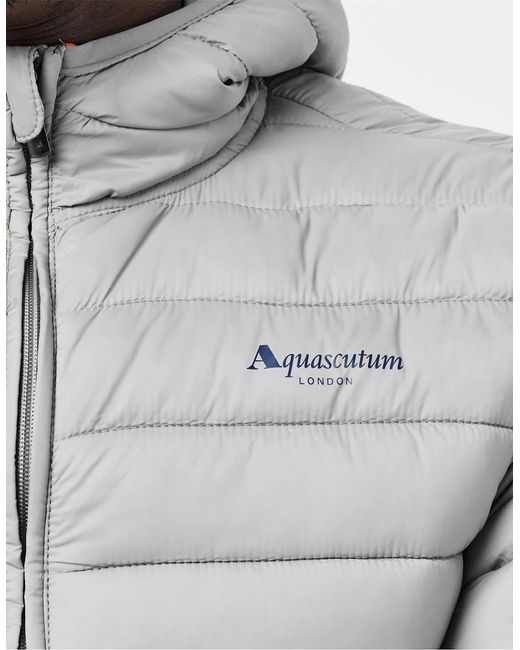 Aquascutum Gray Puffer Jacket for men