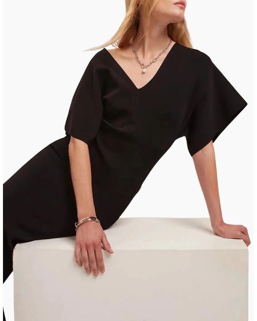 Ted Baker Black Rebecca V-Neck Knitted Midi Dress
