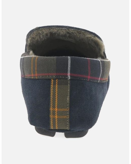 Barbour Black Monty Full Moccasin Slippers for men