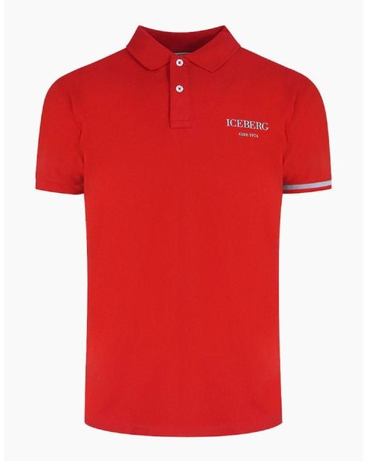Iceberg Red Ice Polo Shirt for men