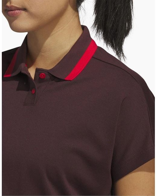 Adidas Purple Collared Neck Short Sleeve Polo Shirt