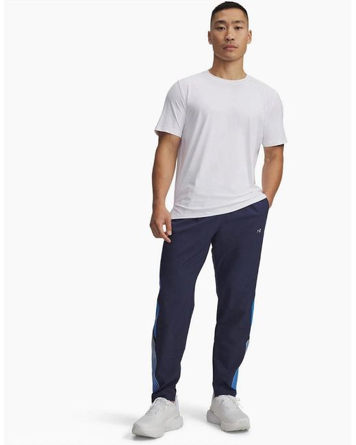 Under Armour Blue Storm Solid Patterned Running Pants for men