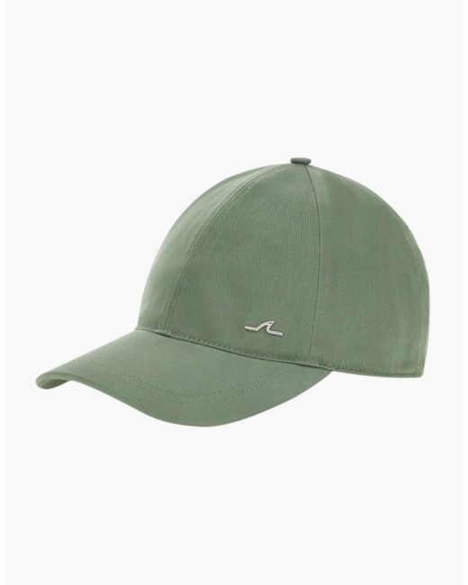 Paul & Shark Green Stretch Cotton & Tencel Baseball Cap 096 Khaki for men