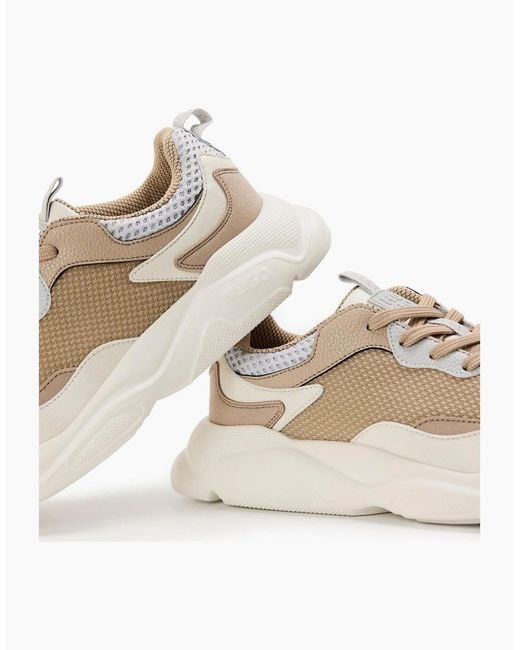 Boss White Runn Mxmt Low Top Lace-Up Sneakers for men
