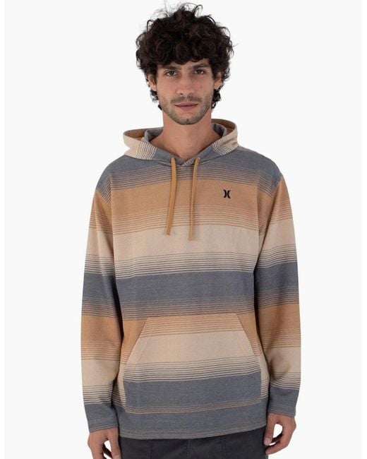 Hurley Gray Og Hooded Poncho Kangaroo Pocket Hoodie for men