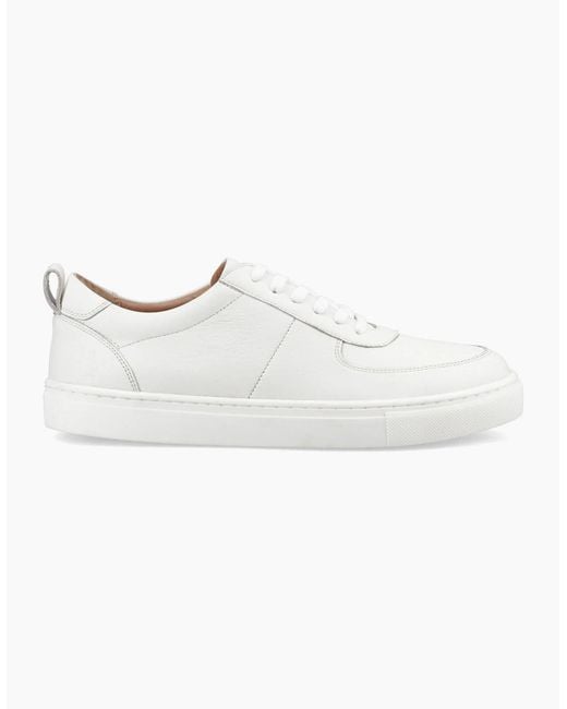 Hush Puppies White Ciro Leather Trainers for men