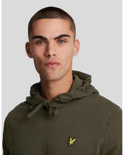 Lyle & Scott Green Loopback Cotton Hoodie for men