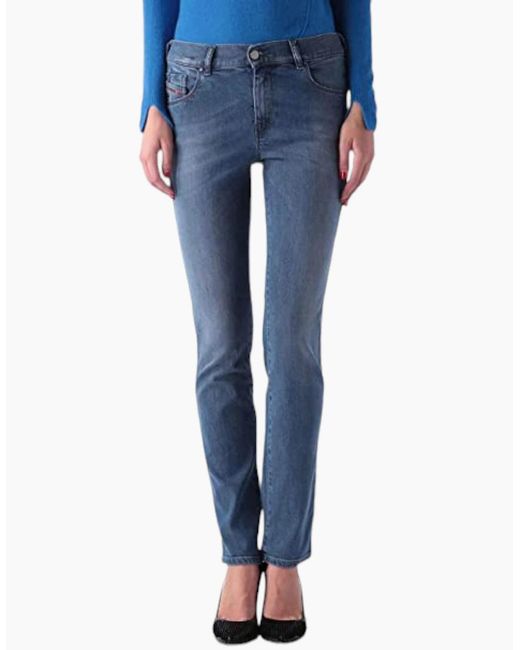 DIESEL Blue Sandy 0666G Denim Jeans Casual Pants Lyocell Regular Slim Trousers