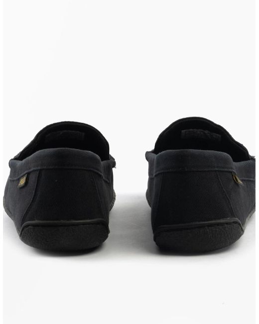 Polo Ralph Lauren Black Brenan Slippers Washed Twill for men