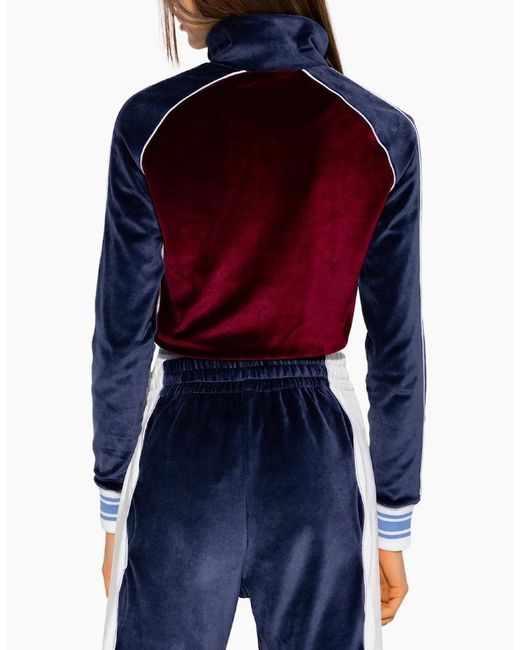 Casablanca Blue Panelled Track Top Burgundy Jacket for men