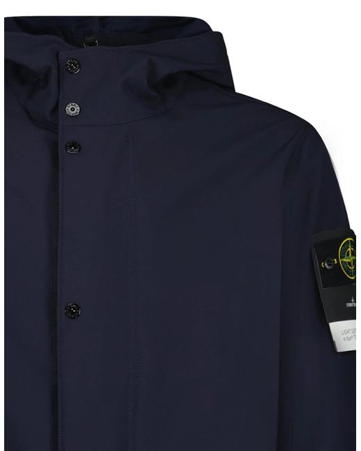 Stone Island Blue Light Soft Shell-R E.Dye Jacket for men