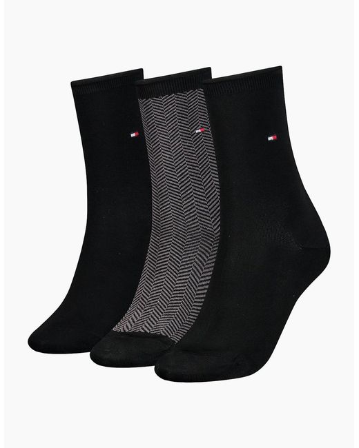 Tommy Hilfiger Blue 3-Pack Herringbone Pattern & Classic Socks Gift Box