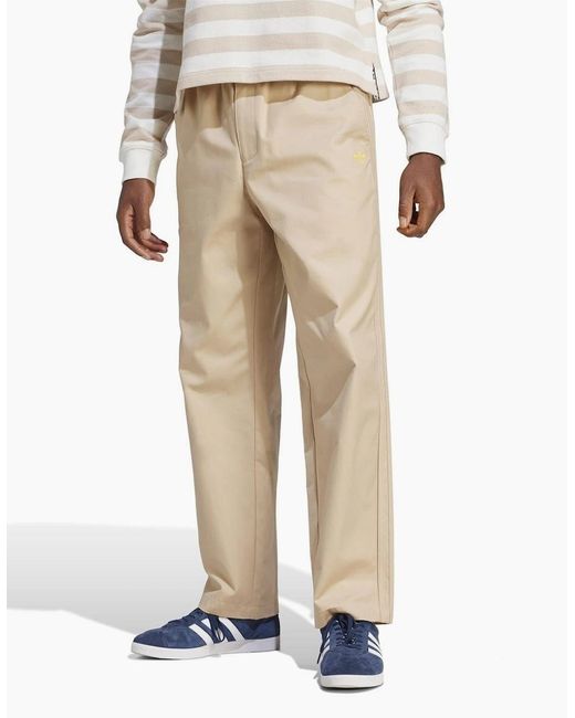 Adidas Originals Natural Drawstring Chinos for men