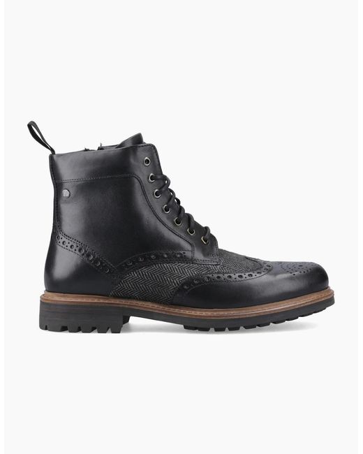 Hunter Black Loch Brogue Boots for men