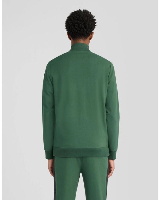 Lyle & Scott Green Padel Taped Track Jacket for men