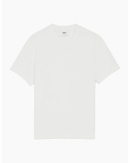 AMI White De Coeur T-Shirt for men