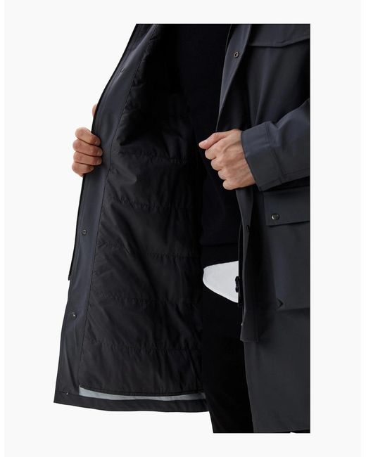 Fred Perry Gray Gunmetal Bonded Parka Jacket for men