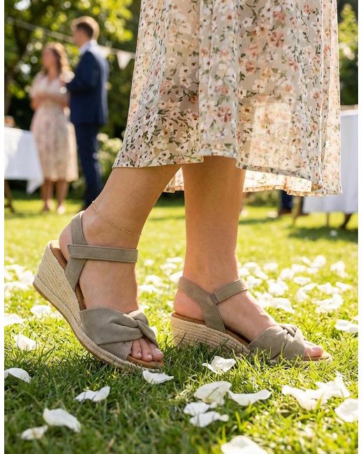 Gabor Metallic Moon Ankle Strap Sandals